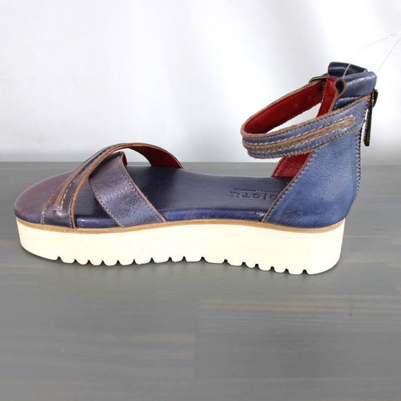 Bed Stu Carroll Platform Ankle Strap Sandals Women 7 Purple Leather Boho NEW - Picture 11 of 11